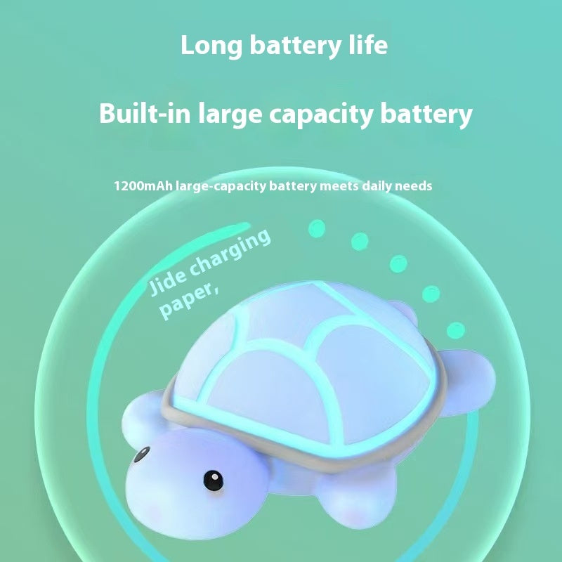 Bedside Nursing Lamp Kindergarten Cute Cartoon Ornaments Night Light USB Rechargeable Turtle Silicone Bedroom Small Night Lamp