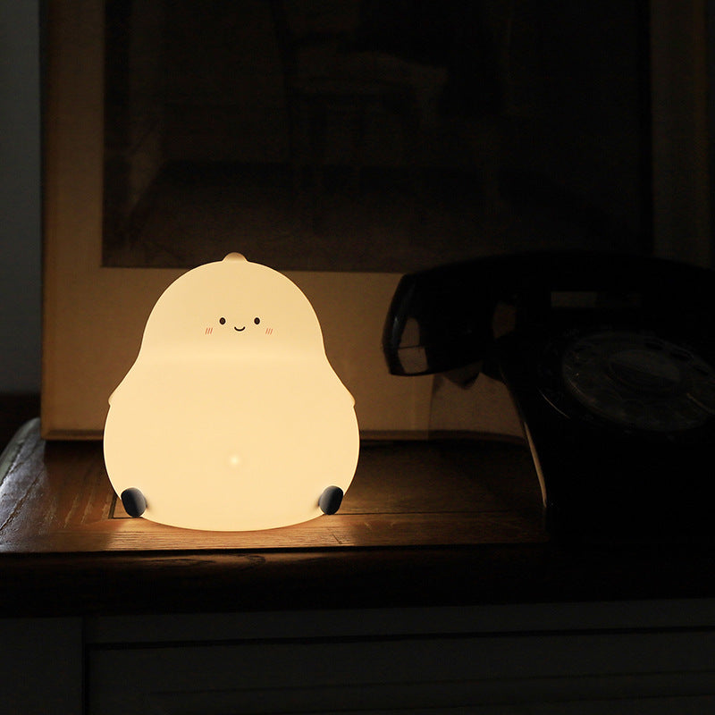 Children's Cute Cartoon Big Belly Dragon Silicone Patting Night Light